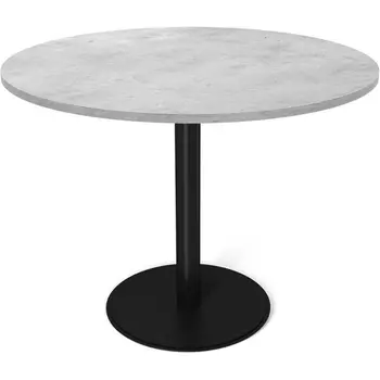 Стол Sheffilton SHT-TU43/TT 90 ЛДСП черный муар/бетон чикаго светло-серый