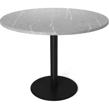 Стол Sheffilton SHT-TU43/TT 90 МДФ черный муар/серый мрамор