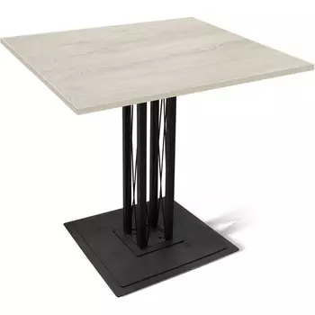 Стол Sheffilton SHT-TU6-BS1/80/80 ЛДСП черный/дуб беленый