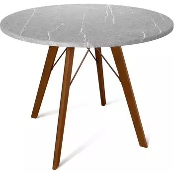 Стол Sheffilton SHT-TU9/TT 90 МДФ темный орех/серый мрамор