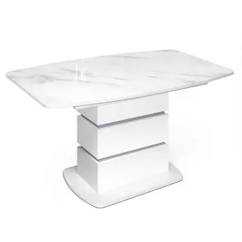 Стол SHT-T45/140-180 белый мрамор/белый Sheffilton SHT-T45 7630636001