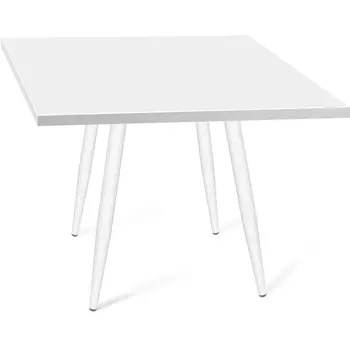 Стол SHT-TU14/80/80 ЛДСП белый муар/белый от фабрики Sheffilton