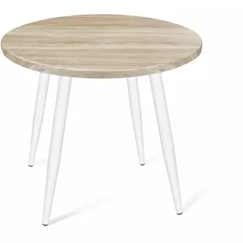 Стол SHT-TU14/80 МДФ белый муар/дуб сонома светлый от фабрики Sheffilton