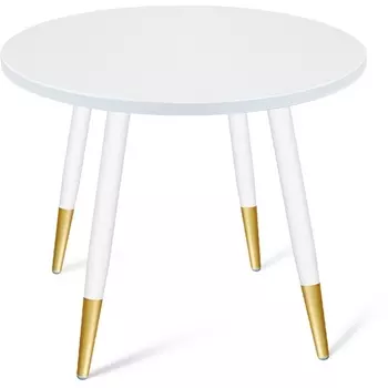 Стол SHT-TU14/80 МДФ белый муар/золото/белоснежная шагрень Sheffilton SHT-TU14 6328796113