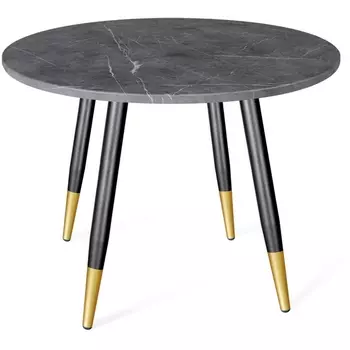 Стол SHT-TU14/90 МДФ черный муар/золото/мрамор премиум Sheffilton SHT-TU14 3382489901