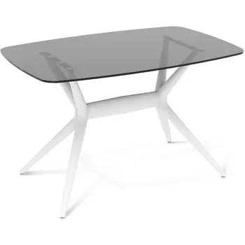 Стол SHT-TU30-2/TT26 118/77 стекло белый/дымчатый Sheffilton SHT-TU30 5445122504