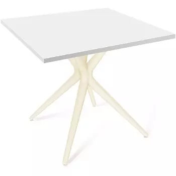 Стол SHT-TU30/80/80 ЛДСП бежевый/белый Sheffilton SHT-TU30 8042769701