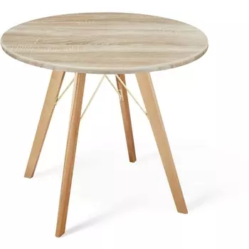 Стол SHT-TU9/80 МДФ прозрачный лак/дуб сонома светлый Sheffilton SHT-TU9 3864876302