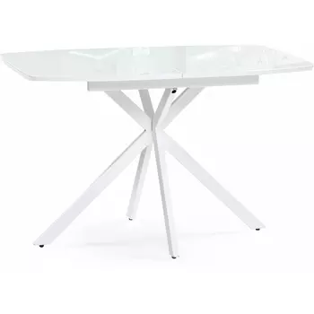 Стол стеклянный Woodville Тамаса 120(150)х70х76 белый арт.584296
