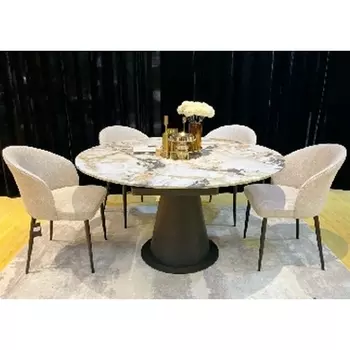 Стол TERAMO 135 GRAND JADE SOLID CERAMIC, керамика/Черный каркас М-City M-City