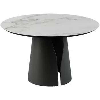 Стол Top Concept круглый GIO 100, керамика матовая, белая