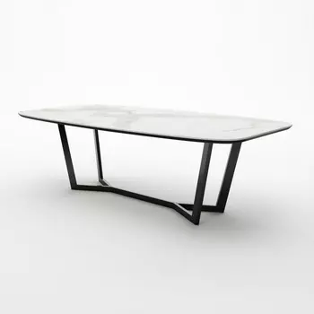 Стол Top Concept овальный Mercedes 180, керамика белая