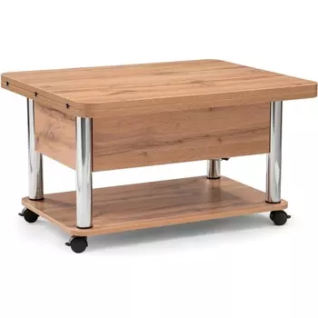 Стол-трансформер Woodville Виват дуб вотан / хром 490590