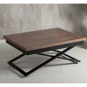 Стол-трансформер Левмар Accord D69/S53 (дуб шамони темный/черные опоры) Levmar