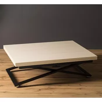 Стол трансформер Левмар Compact D31/S53 (выбеленный дуб/черные опоры) от фабрики Levmar