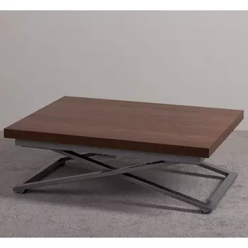 Стол-трансформер Левмар Compact D44/S59 миланский орех/ опоры серебро от фабрики Levmar