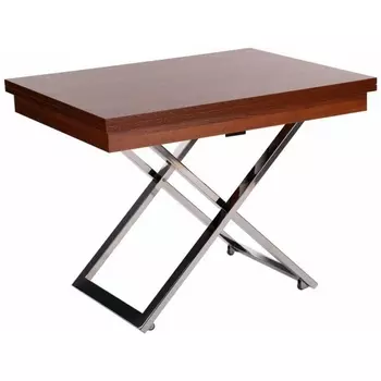 Стол-трансформер Левмар Cross D44/S79 миланский орех/ опоры нерж.сталь Levmar