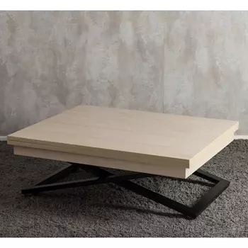 Стол-трансформер Левмар Cross D68/S53 Дуб Шамони светлый/черный от фабрики Levmar