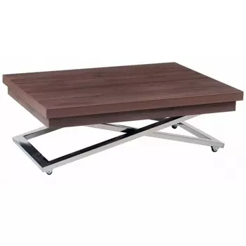 Стол-трансформер Левмар Cross D69/S79 дуб шамони темный/ опоры нерж.ст. Levmar