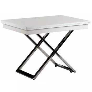Стол-трансформер Левмар Cross D78/S79 белый/ опоры нерж.сталь от фабрики Levmar