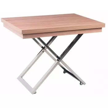 Стол-трансформер Левмар Cross D89/S79 сонома/ опоры нерж.ст. Levmar