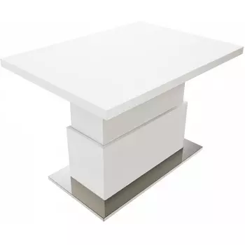 Стол-трансформер Левмар Slide D78/S95 белый/ опоры сатинированная сталь Levmar