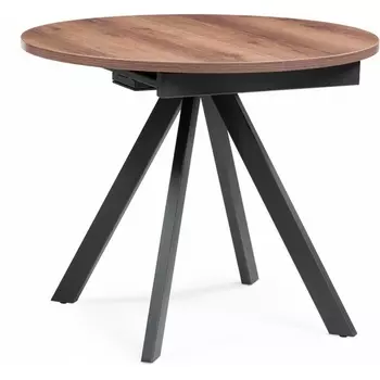 Стол Трейси 90 (Трейси 90(120)х90х75 дуб делано темный / черный) Notta арт.533166