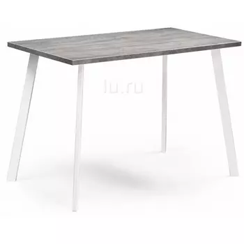 Стол Woodville Тринити Лофт 120 25 мм белый матовый / бетон 460309