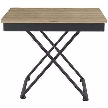 Стол универсальный трансформируемый ГЕНРИ дуб галифакс/чёрный от фабрики Mebelik