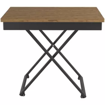 Стол универсальный трансформируемый ГЕНРИ дуб шерман/чёрный от фабрики Mebelik