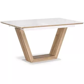 Стол Woodville Иматра 140 белый / дуб вотан 511146