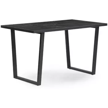 Стол Woodville Эльпатия 130х75 файерстоун / черный матовый 550558