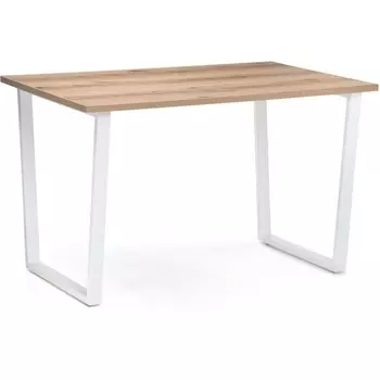 Стол Woodville Лота Лофт 140 25 мм дуб делано светлый / белый матовый 489652