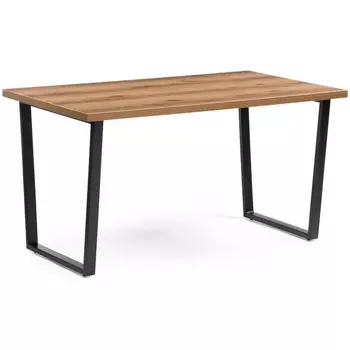 Стол Notta Лота Лофт 140 25 мм дуб делано темный / черный матовый 489640