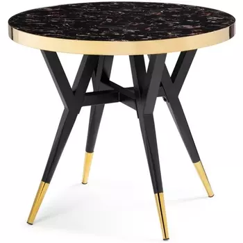 Стол Woodville Selina 80х72 black / gold 15552