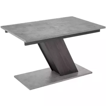 Стол на тумбе Woodville Тирион бетон чикаго серый / дуб гладстоун табак 462405
