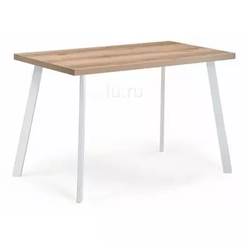Стол Notta Тринити Лофт 120 25 мм белый матовый / дуб делано светлый 489655
