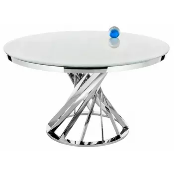 Стол Woodville Twist steel / white 11395
