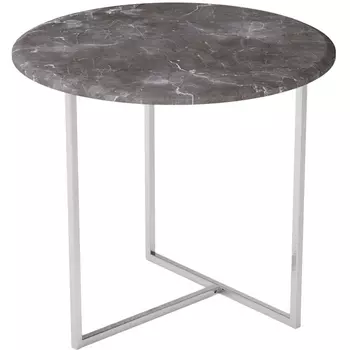 Стол журнальный Альбано серый мрамор/хром от фабрики Mebelik