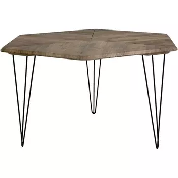 Стол журнальный BeautyStyle 23 дуб крымский состаренный/черный Mebelik арт.009002