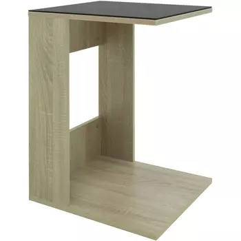 Стол журнальный BeautyStyle 3 сонома/стекло черное от фабрики Mebelik