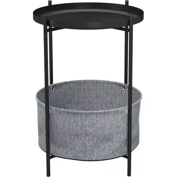 Стол журнальный Берген рогожка 82/39/черный муар Mebelik арт.008937