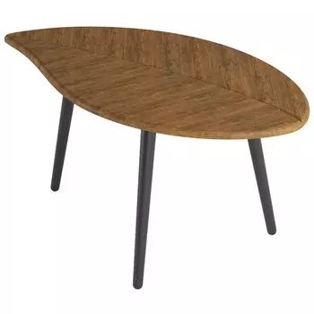 Стол журнальный Берли (12 мм) дуб американский/чёрный от фабрики Mebelik