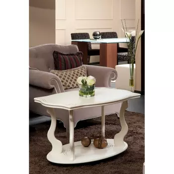 Стол журнальный Берже 3 слоновая кость Mebelik арт.001447