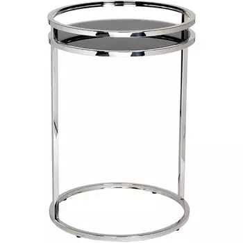 Стол журнальный черное стекло/хром d41*60см Garda Decor арт.47ED-07900