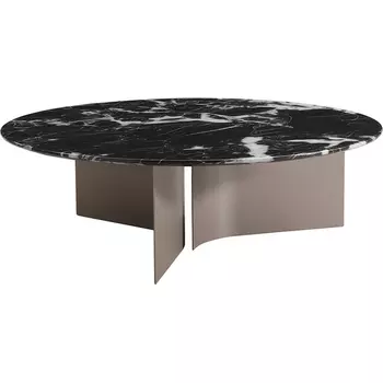 Стол журнальный черный d95*30см Garda Decor арт.57EL-10310