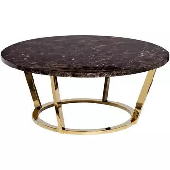 Стол журнальный Dark Emperador d100*40,6см Garda Decor арт.33FS-CT20C05-PG