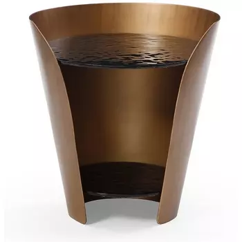 Стол журнальный ESF ET6123 (D48,6) закаленное стекло/бронзовый/Закаленое стекло,Металл