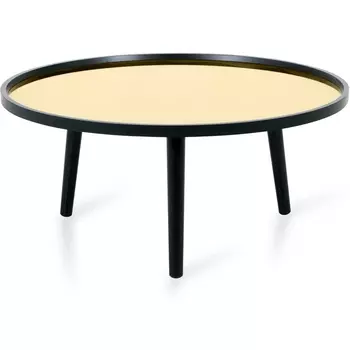 Стол журнальный Focus 800 ОГОГО (арт.571262), (МДФ,Зеркало/Черный,Золотой) ОГОГО Обстановочка!