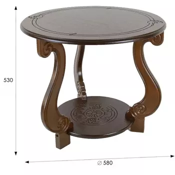 Стол журнальный Грация (М) темно-коричневый от фабрики Mebelik